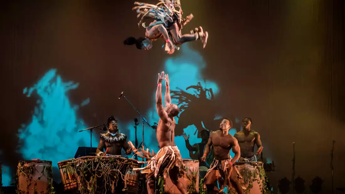 Photo of a group of circus performers