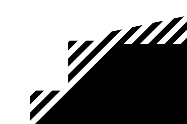 A black and white graphic