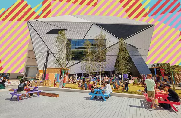 Photo of Aviva Studios in the sun