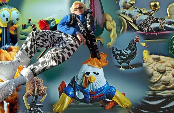 Various rubber and inflatable chickens by Nilor Corp