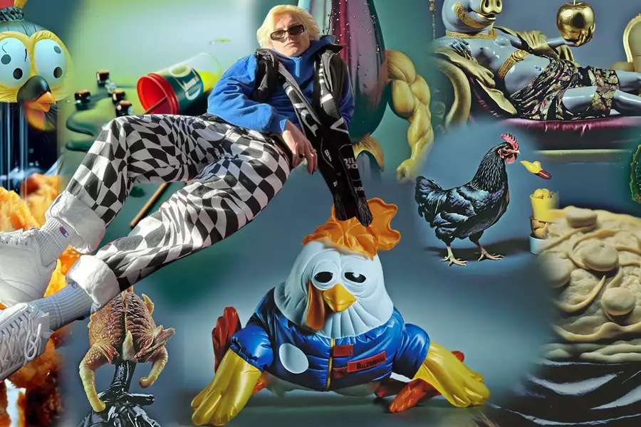 Various rubber and inflatable chickens by Nilor Corp