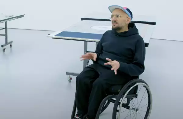 The artist Ryan Gander in his studio.